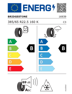 Bridgestone Duravis R-Steer 002 385/65 R22.5 160K